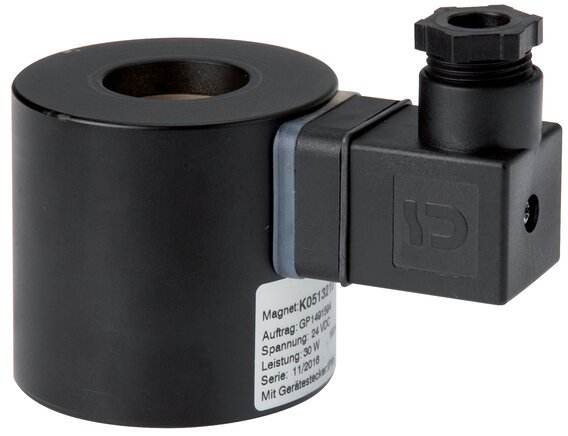 Exemplary representation: Solenoid coil for solenoid valve, plug size 3