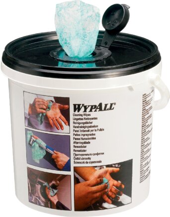 Exemplary representation: WYPALL cleaning rags (dispenser bucket)
