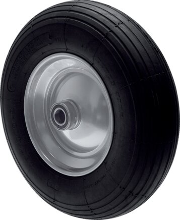 Exemplary representation: Pneumatic wheel (sheet steel rim, ball bearing & grooved profile)