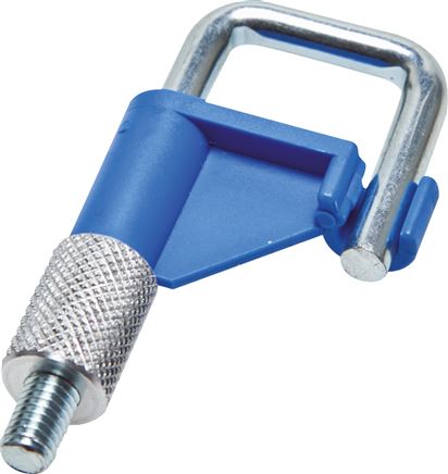 Exemplary representation: Hose clamp, speed regulator, colour: blue