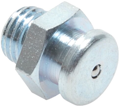 Exemplary representation: Flat grease nipple (10 mm) to DIN 3404 (galvanised steel)